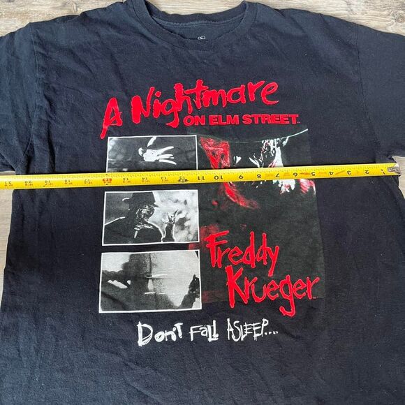 Halloween Freddy Kruger Graphic T-shirt Black Vintage Spooky - Picture 4 of 7